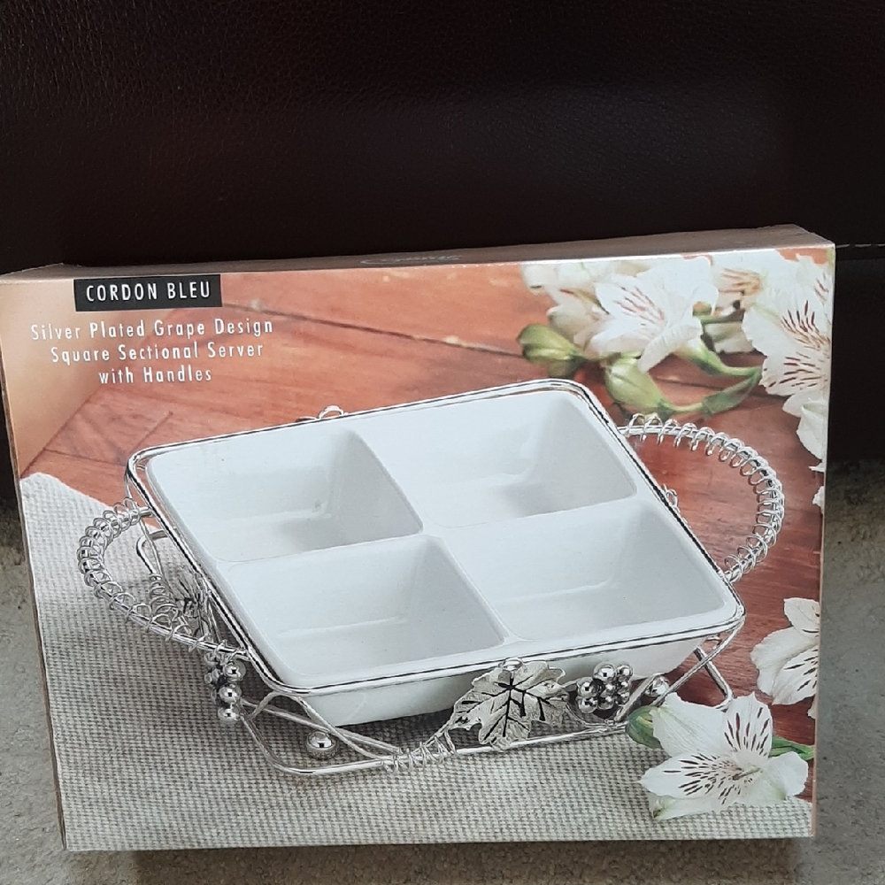 NIB Cordon Bleu Silver Plated Sectional Server